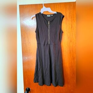 New York & Company Brown zipper dress